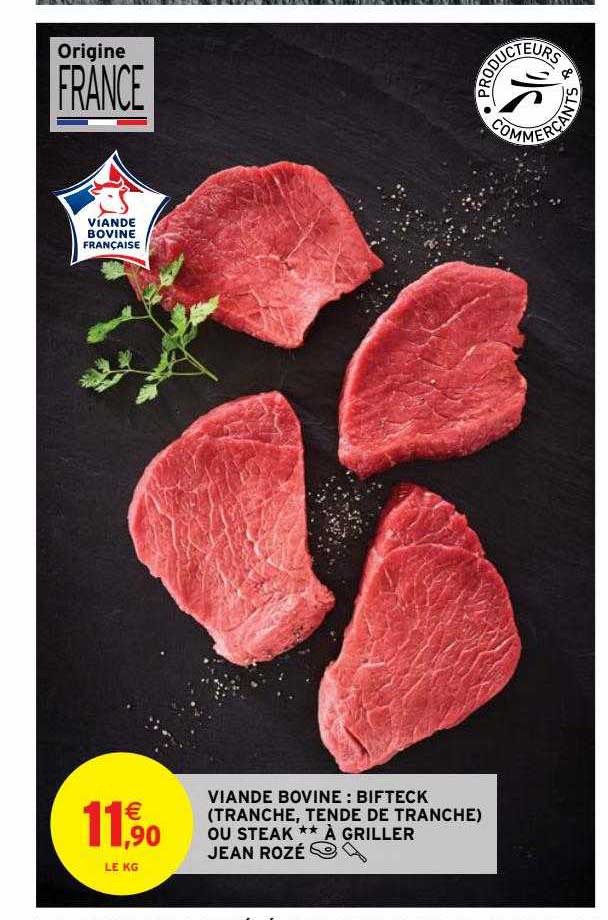 bifteck ou steak à griller jean rozé