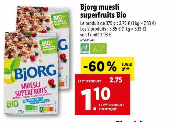 Bjorg Muesli Superfruits Bio