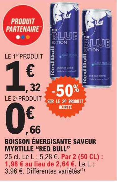 boisson énergisante saveur myrtille "red bull"