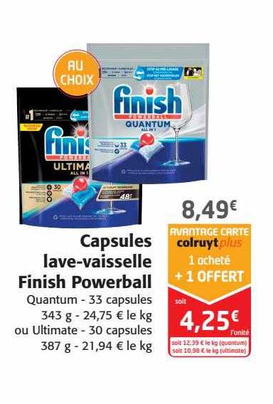 capsules lave-vaisselle finish powerball