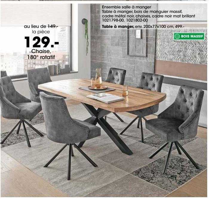 chaise 180° rotatif