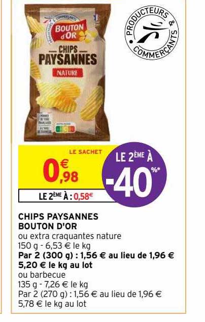 Chips Paysannes Bouton D'or