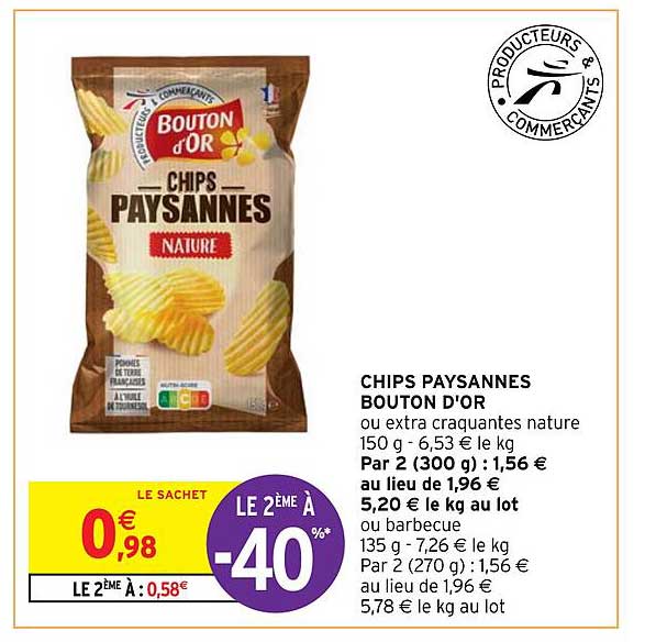 Chips Paysannes Bouton D'or