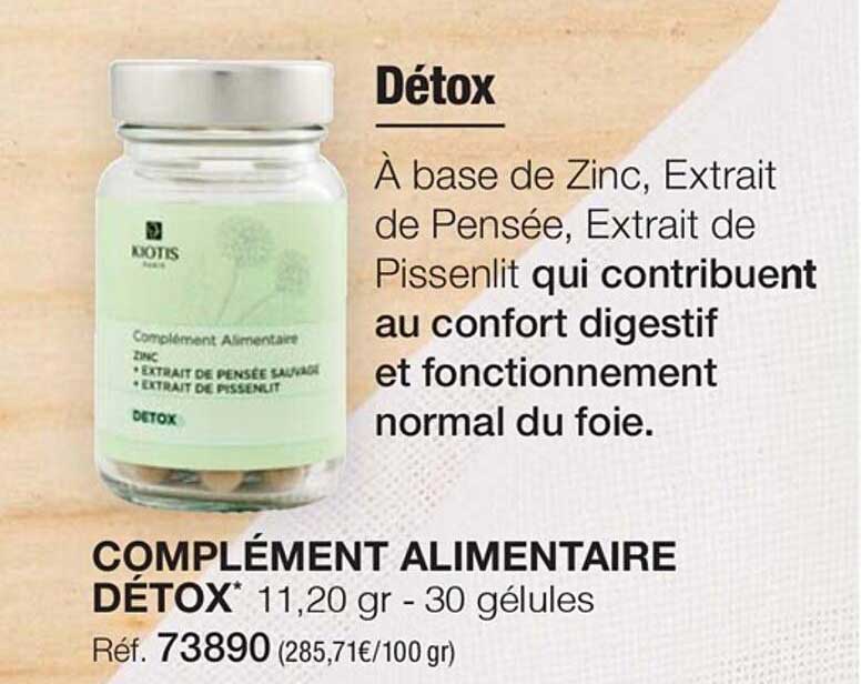 Complément Alimentaire Détox Kiotis