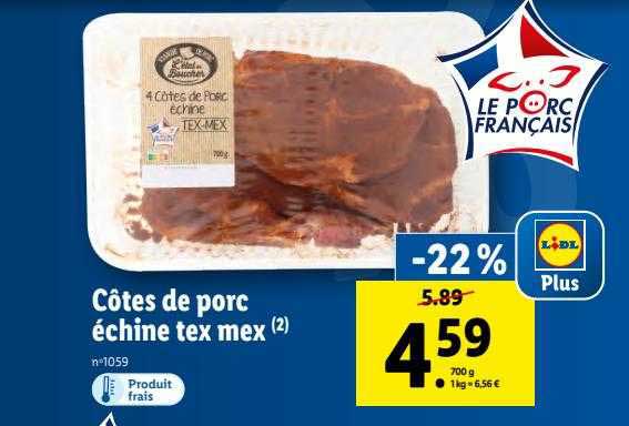 côtes de porc échine tex mex