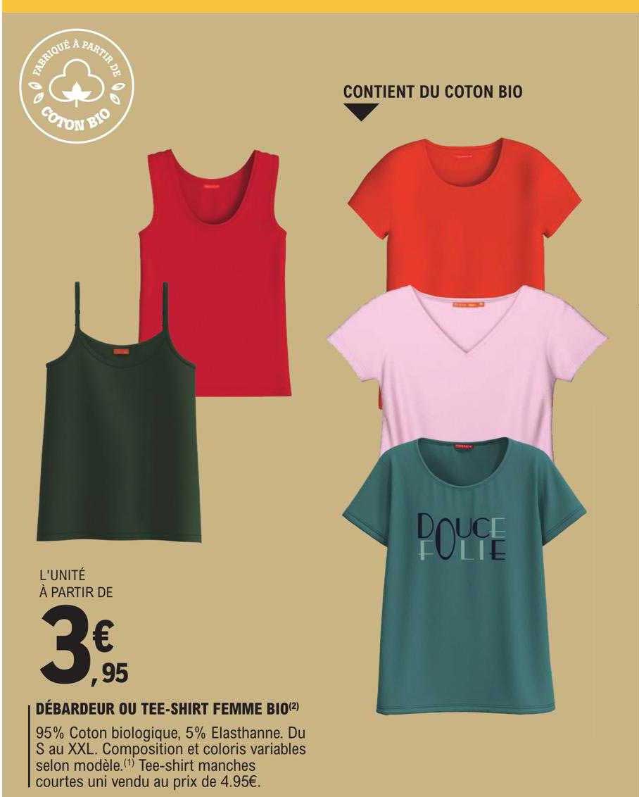 débardeur ou tee-shirt femme bio