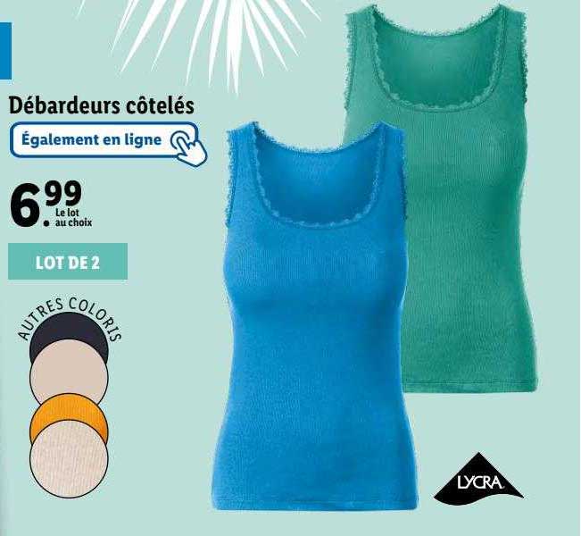 débardeurs côtelés