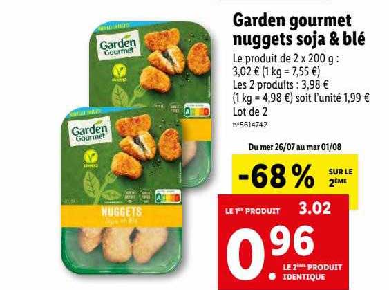 Garden Gourmet Nuggets Soja & Blé