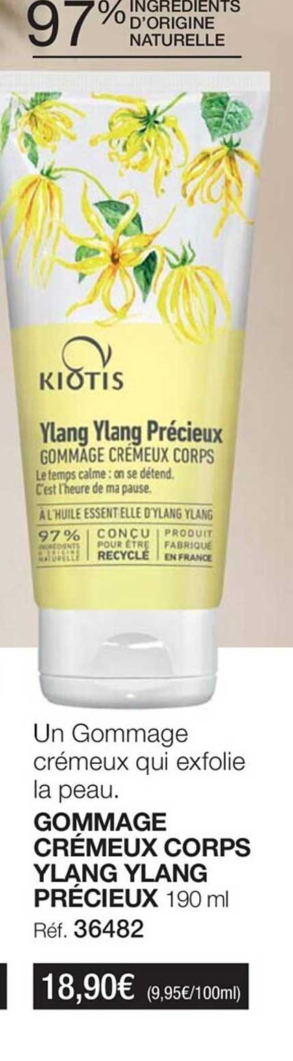 gommage crémeux corps ylang ylang précieux kiotis