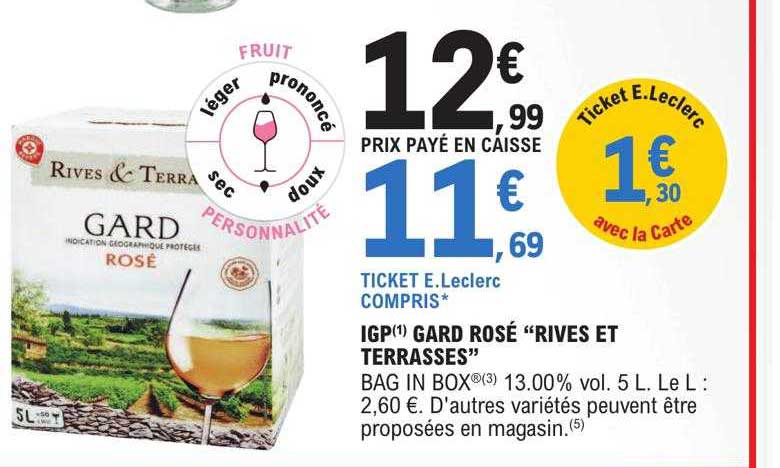 igp gard rosé "rives et terrasses"