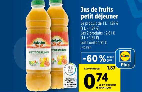 Jus De Fruits Petit Déjeuner Solevita