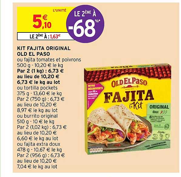 Kit Fajita Original Old El Paso