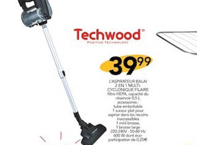 l'aspirateur balai 2 en 1 multi-cyclonique filaire