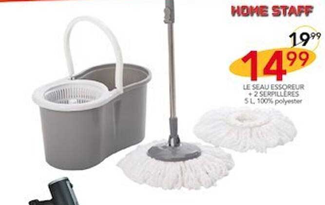 le seau essoreur + 2 serpillères
