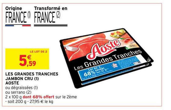 les grandes tranches jambon cru aoste