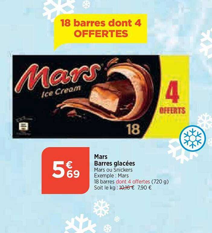mars bars glacées