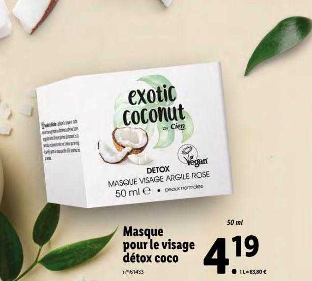 Masque Pour Le Visage Détox Coco
