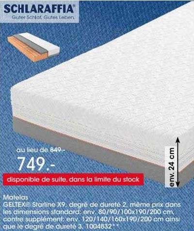 matelas geltex starline x9