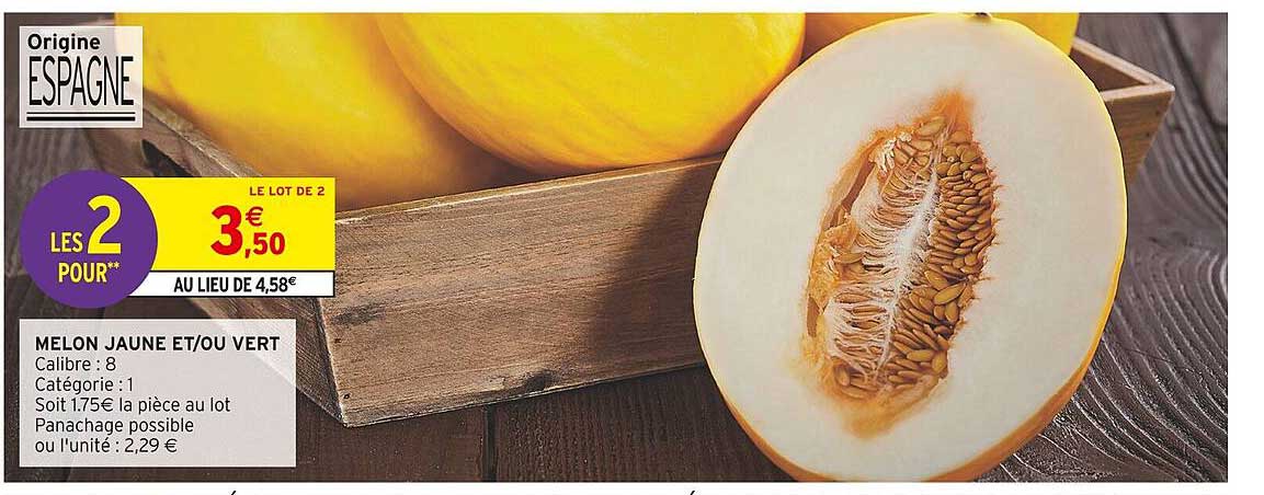 melon jaune et/ou vert