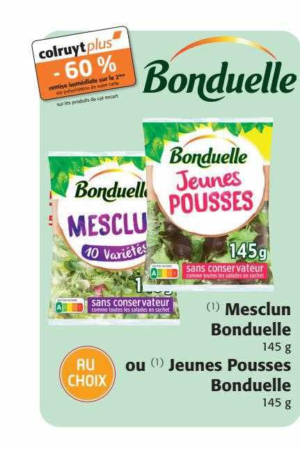 Mesclun Bonduelle Ou Jeunes Pousses Bonduelle