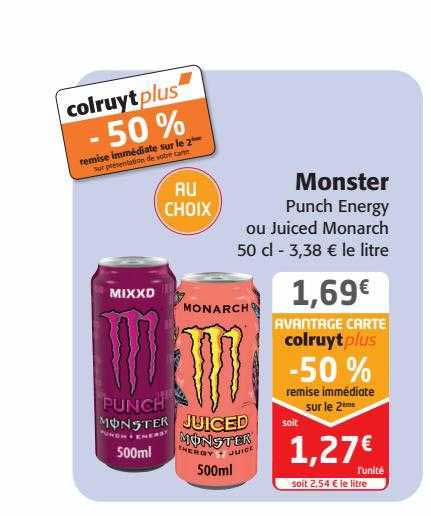 monster punch energy ou juiced monarch