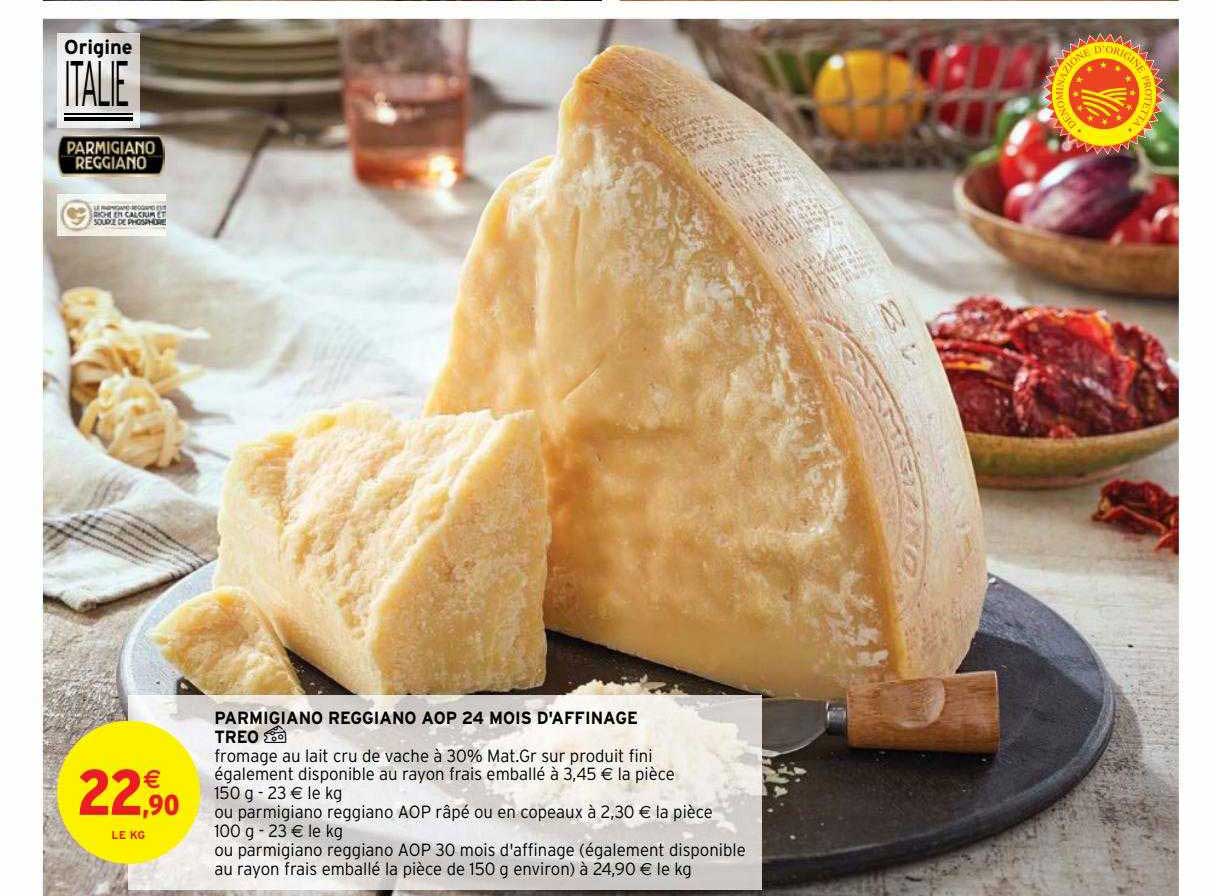 parmigiano reggiano aop 24 mois d'affinage tréo