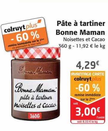 pâte à tartiner bonne maman