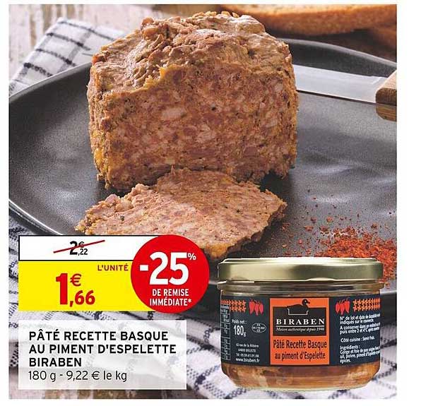 pâté recette basque au piment d'espelette biraben