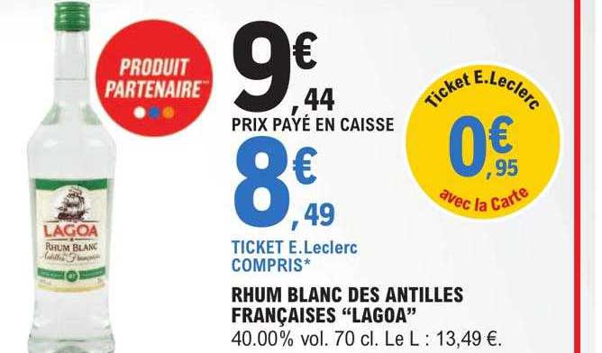 rhum blanc des antilles françaises "lagoa"