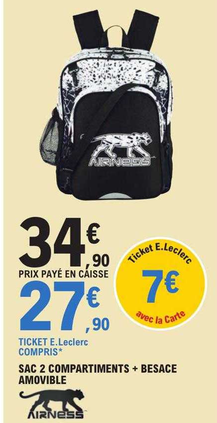 sac 2 compartiments + besace amovible airness