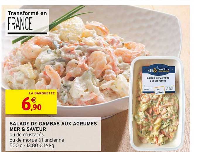 Salade De Gambas Aux Agrumes Mer & Saveur