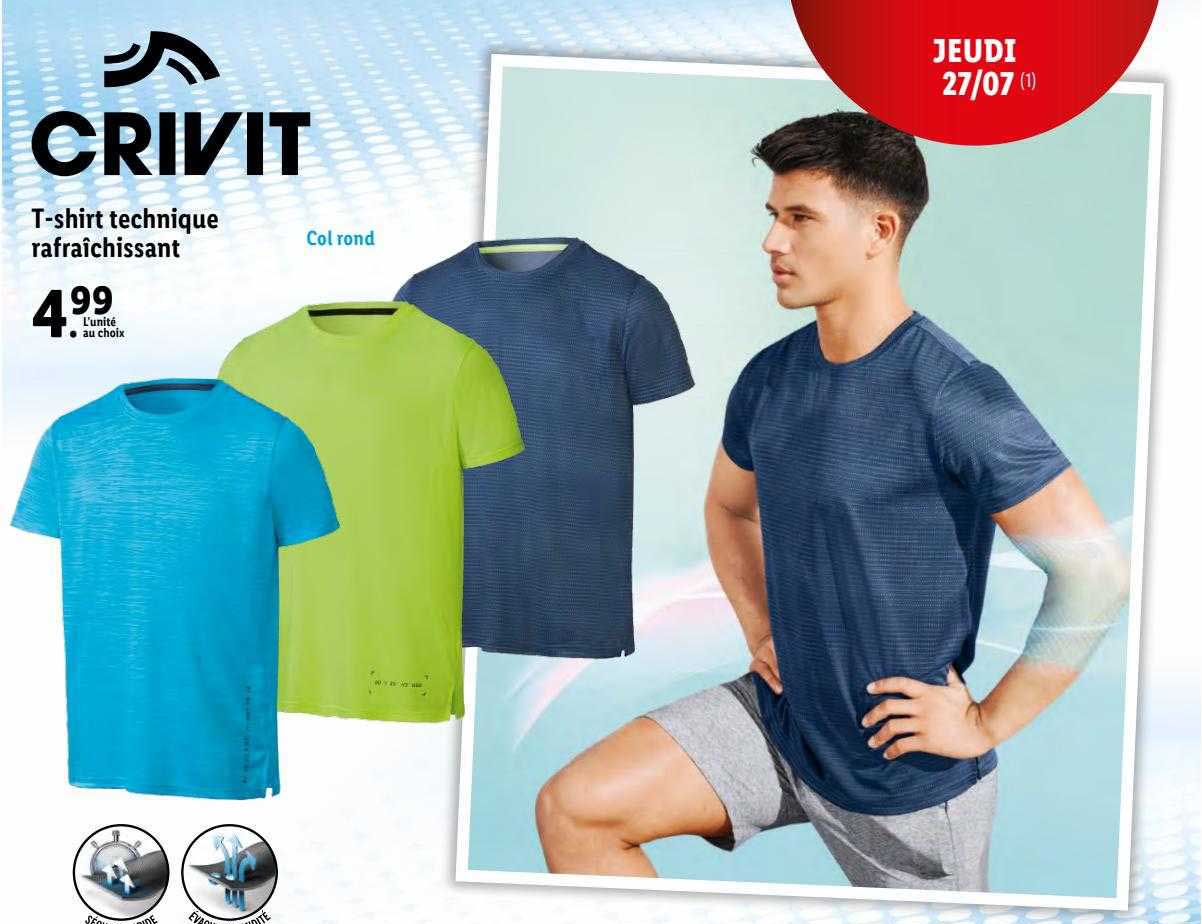 t-shirt technique rafraîchissant crivit
