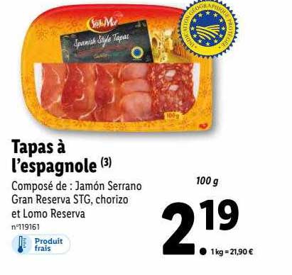 tapas à l'espagnole sol&mar