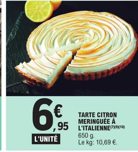 tarte citron meringuée à l'italienne
