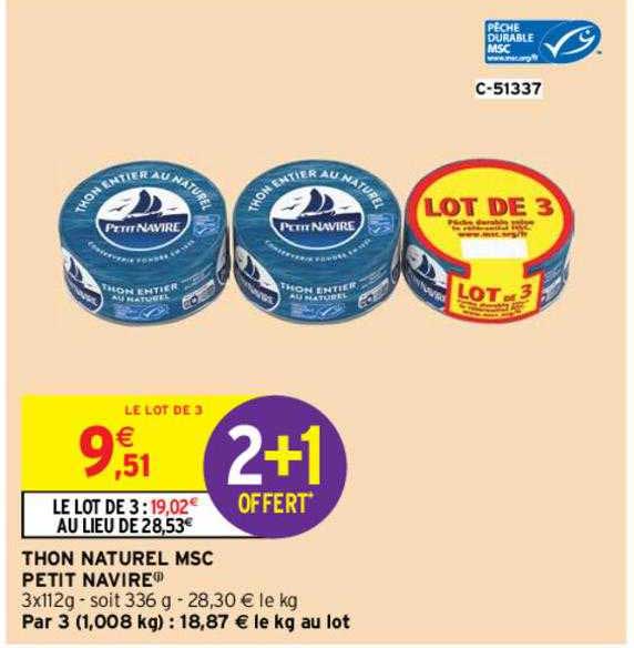 Thon Naturel Msc Petit Navire