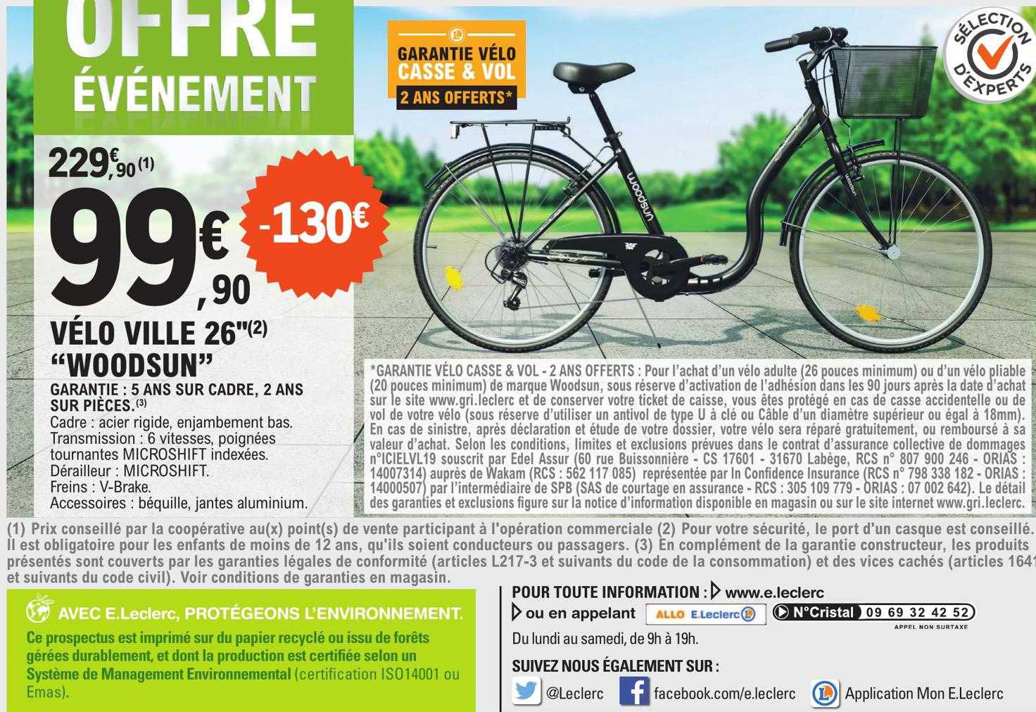 vélo ville 26" "woodsun"