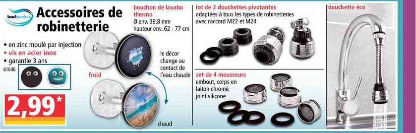 accessoires de robinetterie