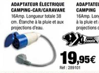 adaptateur électrique camping car caravane