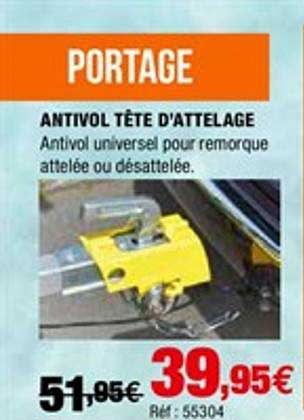 antivol tête d'attelage