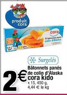 Bâtonnets Panés De Colin D Alaska Cora Kido