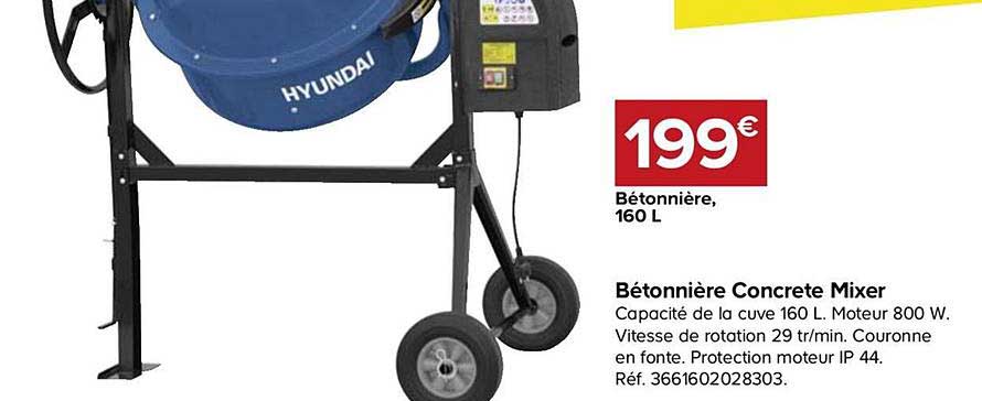 Bétonnière Concrete Mixer 160 Litres