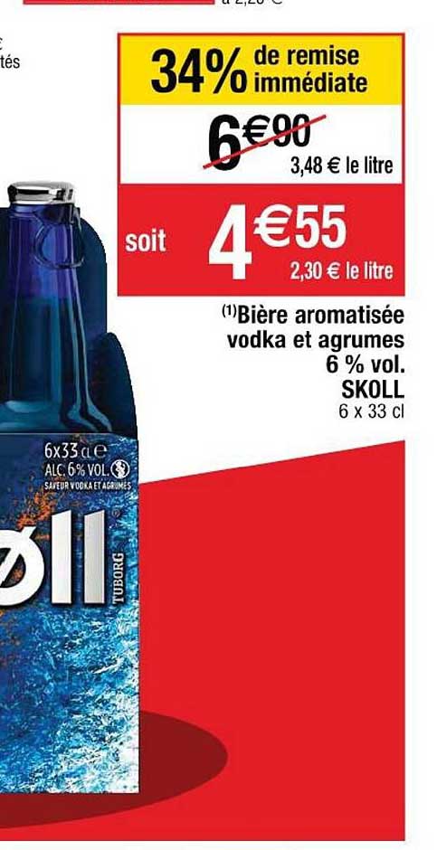 bière aromatisée vodka et agrumes skoll