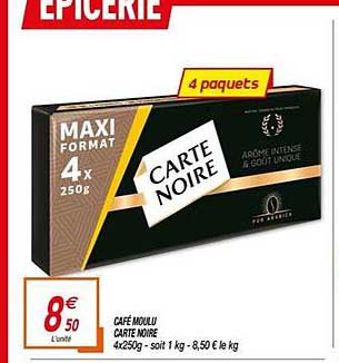 Café Moulu Carte Noire