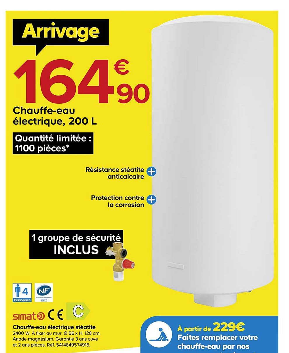 chauffe eau électrique stéatite simat