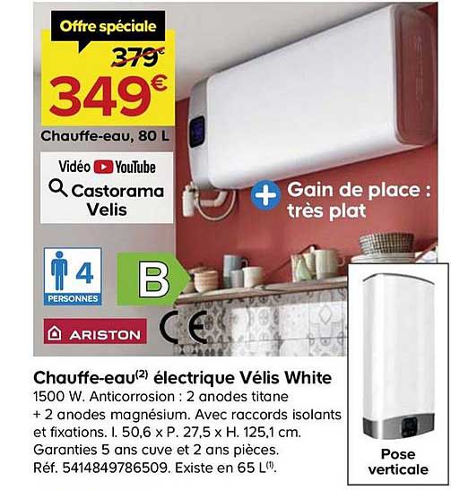 chauffe eau électrique vélis white ariston