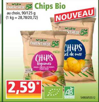 chips bio parenthèse
