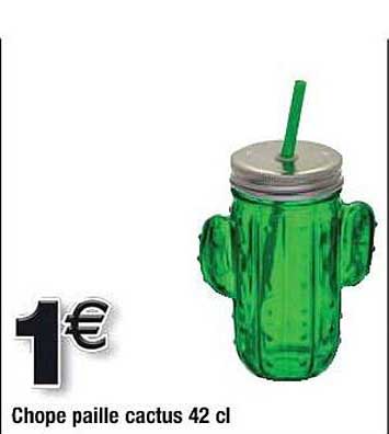 chope paille cactus 42 cl