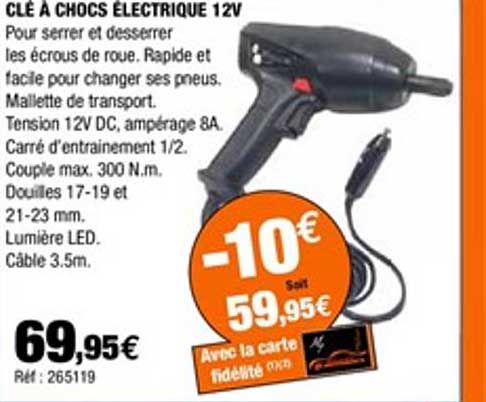 clé à chocs électrique 12v