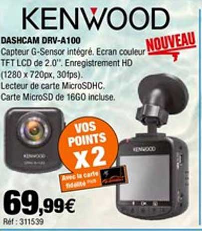 dashcam drv a100 kenwood