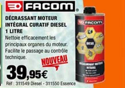 décrassant moteur intégral curatif diesel 1 litre facom